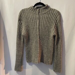 Zara Gray Mock Neck Sweater